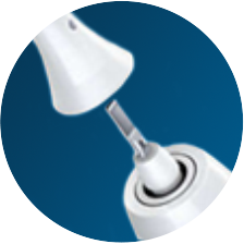 Pictogram 'klik uw TongueCare+-borstel vast'