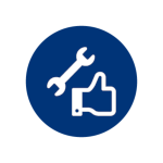 Pictogram voor minder onderhoud