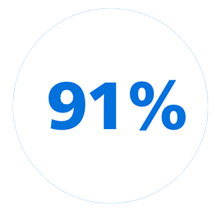 91% - pictogram