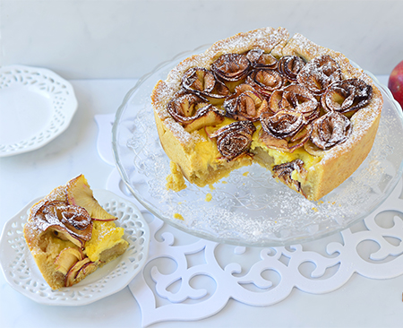 Appeltaart met roosjes