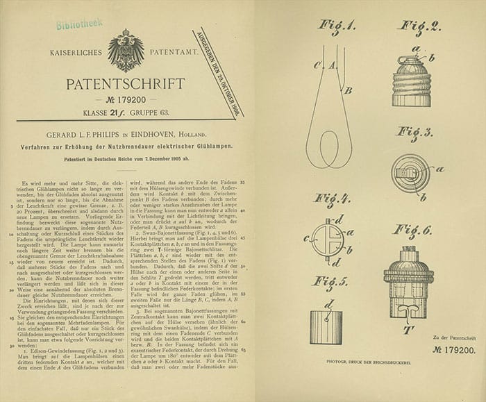 Eerste Philips octrooi