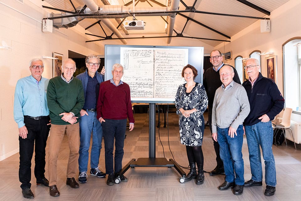 Alle onderzoekers en experts die betrokken zijn bij het onderzoek en verslaglegging. V.l.n.r.: Bert, Henk, George, Jan, Olga, Sergio, Herbert en Jan.